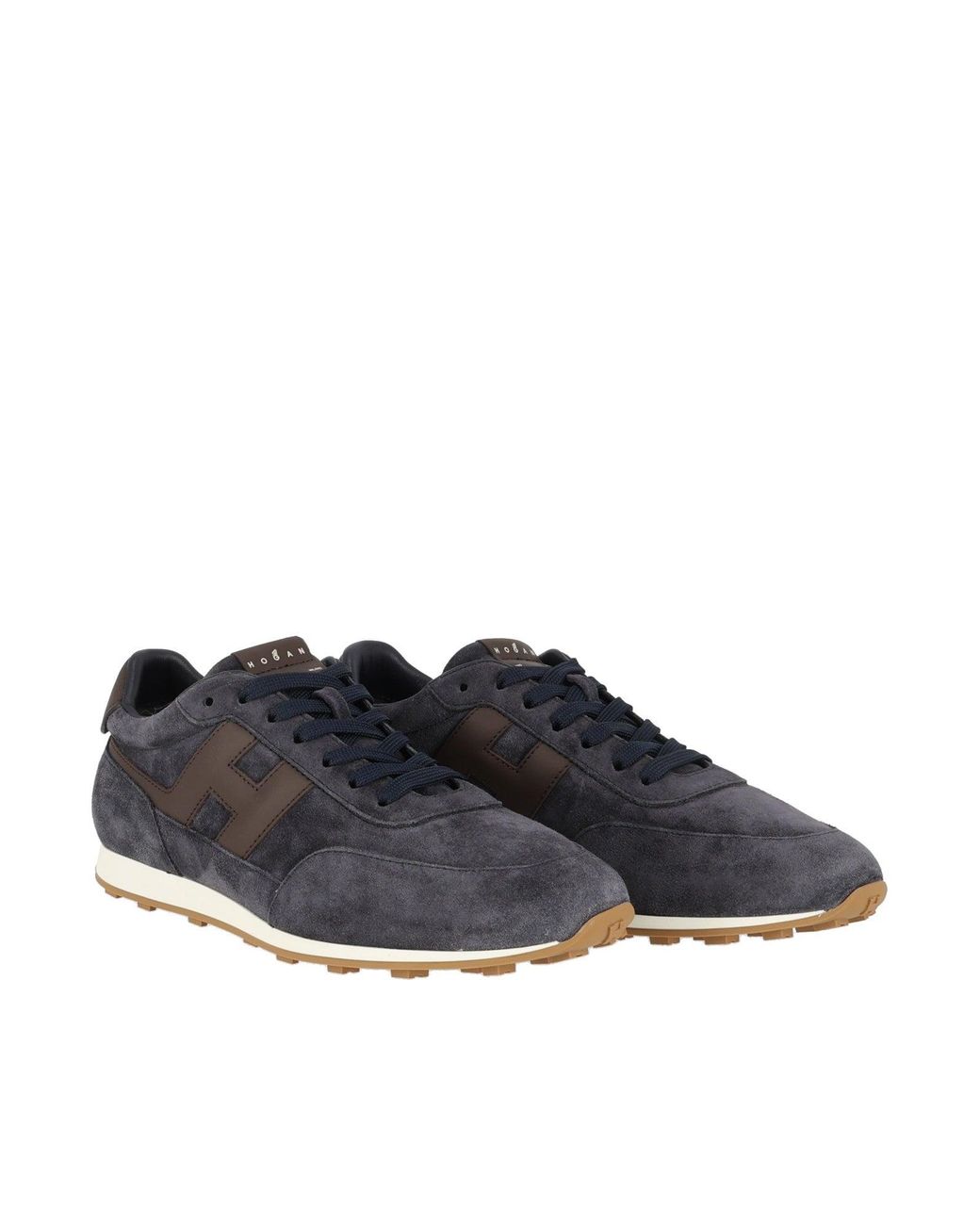Hogan Blue H699 Suede Low-Top Sneakers