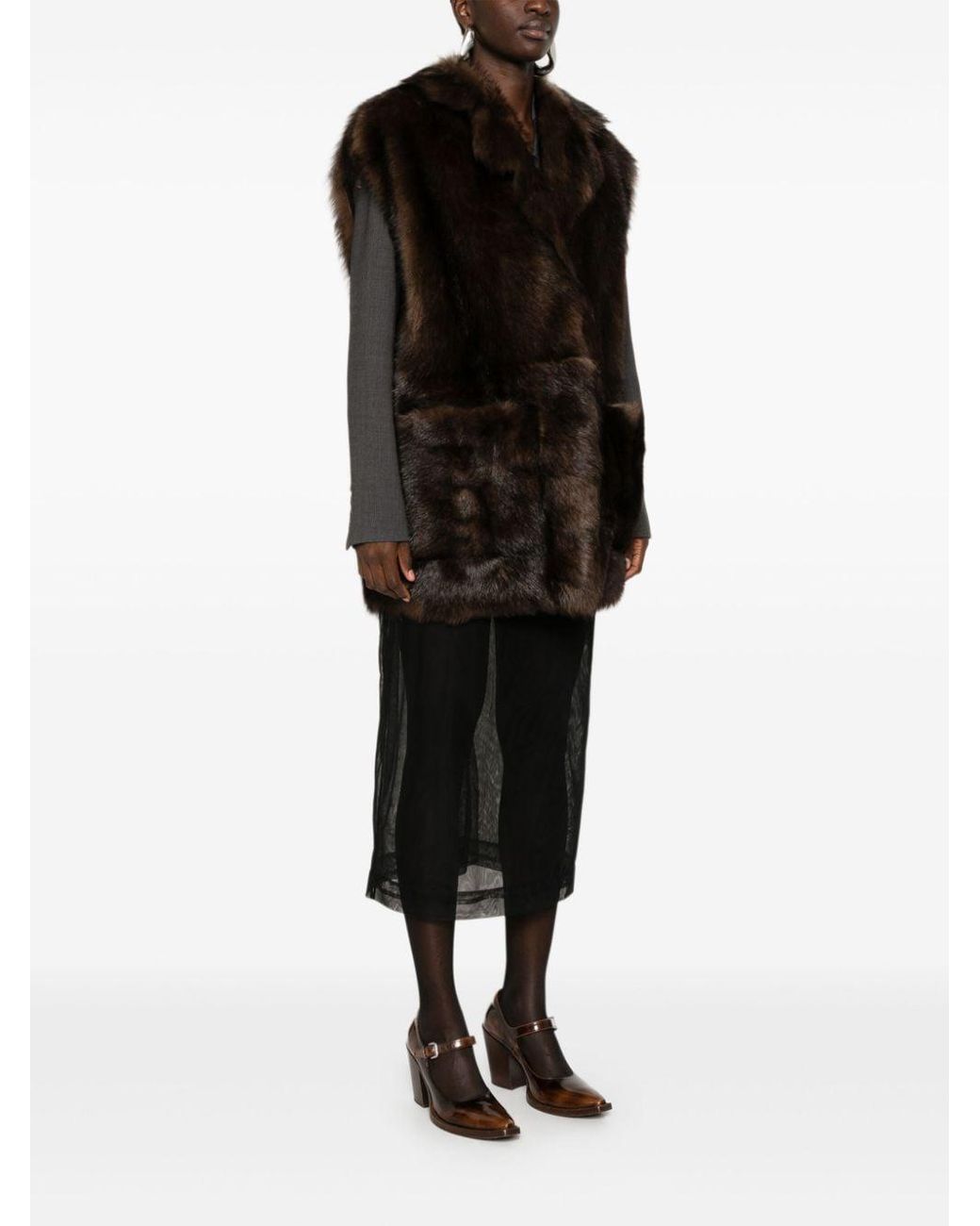 Prada Black Fur Gilet