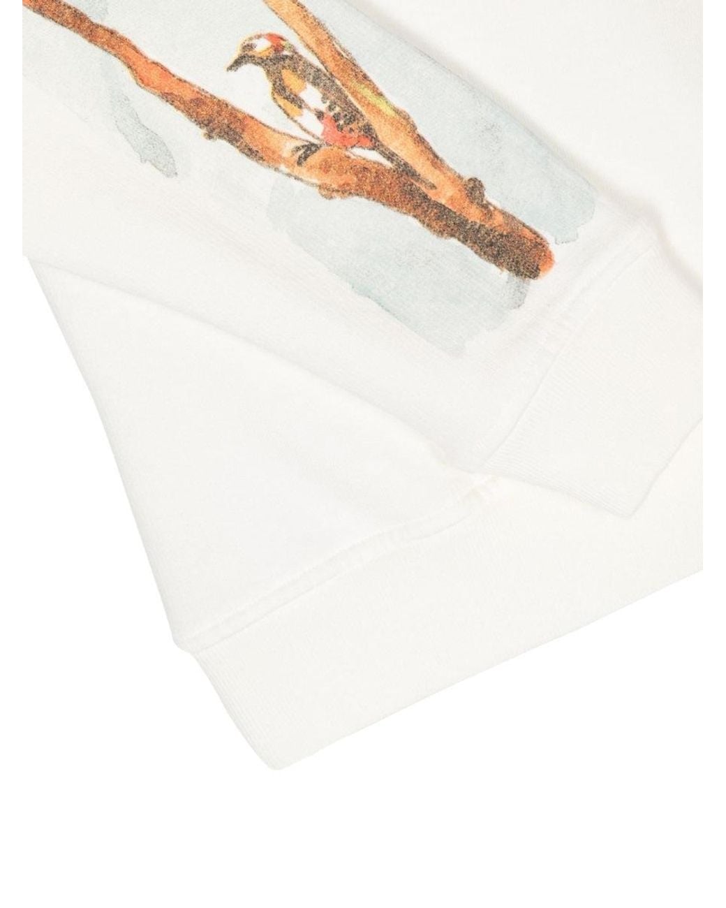 C P Company White Graphic Logo Hoodie