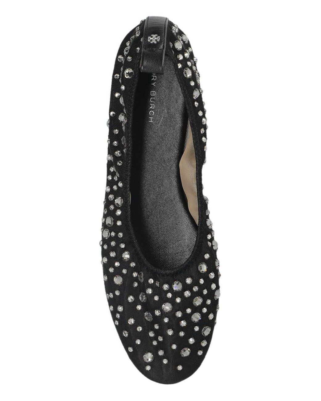 Tory Burch Black Crystal Ballet Flats for men