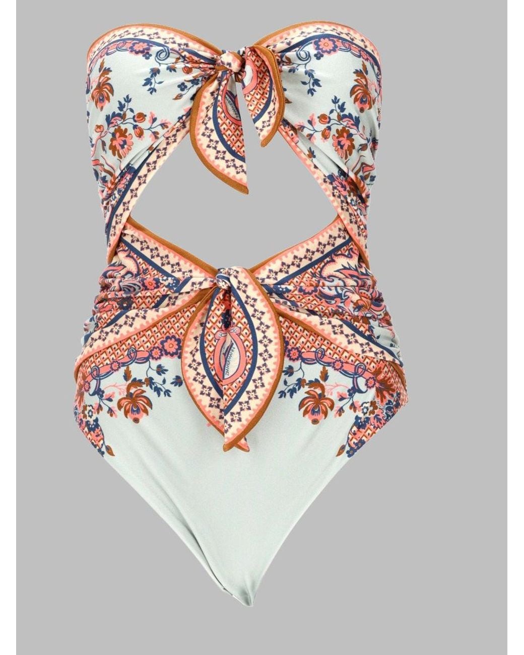 Zimmermann Gray Costume Da Bagno Intero "Aster"