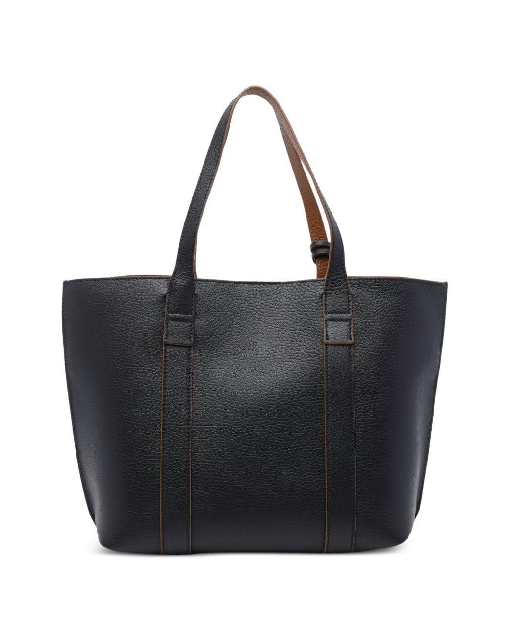 Hogan Black Script Small Leather Tote Bag