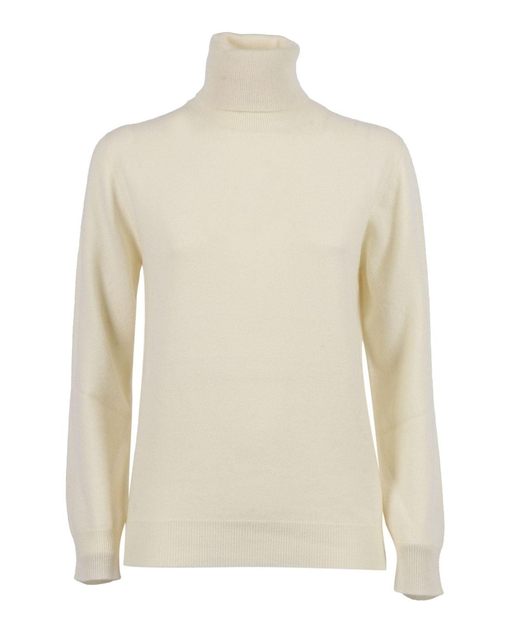 Kangra Cashmere White Dolcevita Seamless Regular Fit