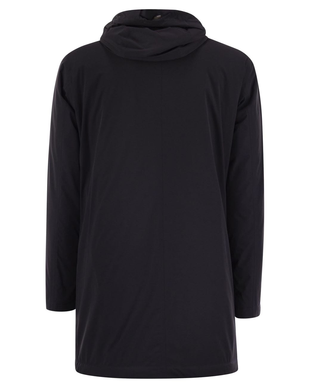 Herno Blue Long Nylon Jacket for men