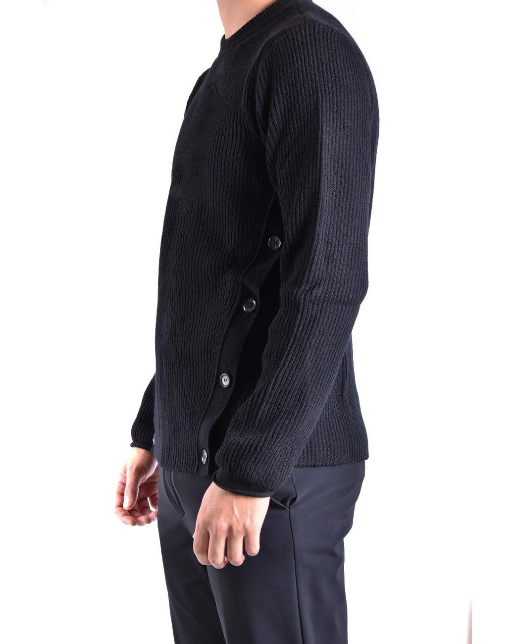 Moschino Black Round-Neck Knitwear for men