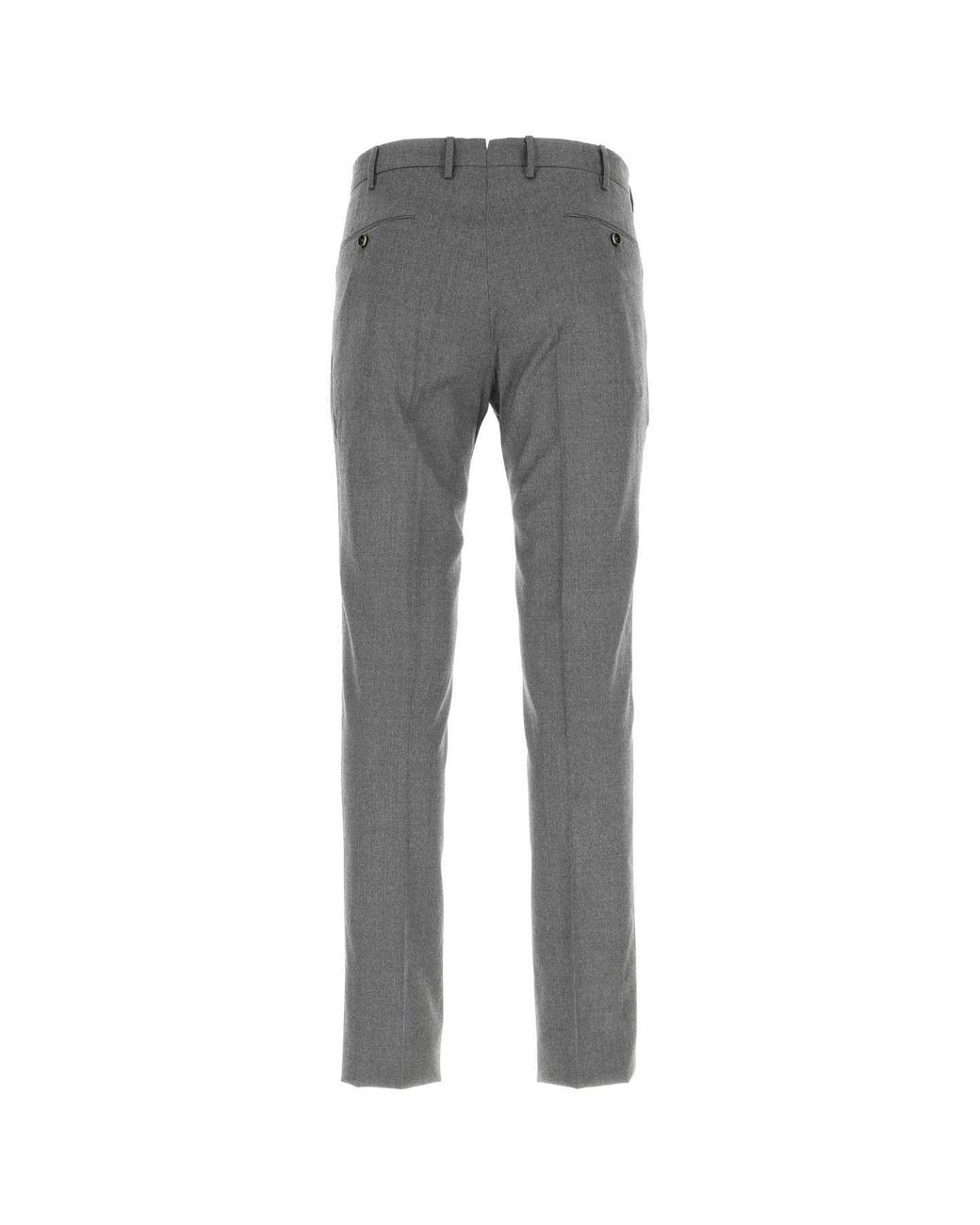 PT Torino Gray Stretch Virgin Wool Pant for men