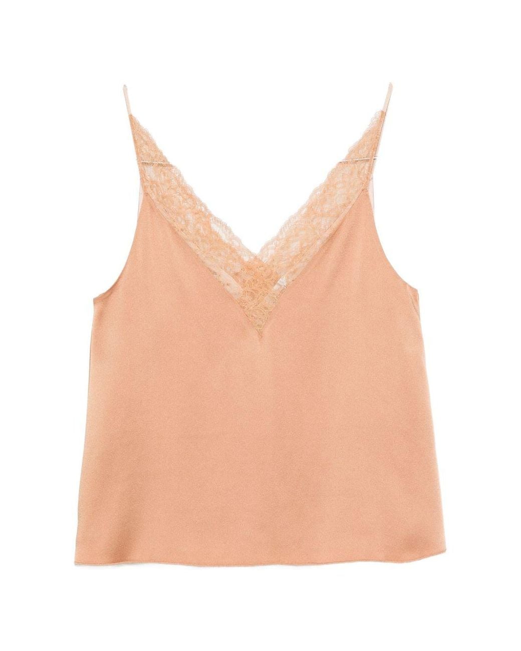 Forte_forte Natural Lace Detail V-Necked Top