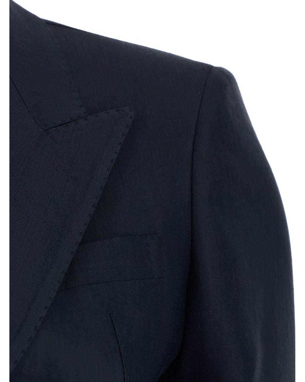 Costume croisé en lin Tagliatore en coloris Blue