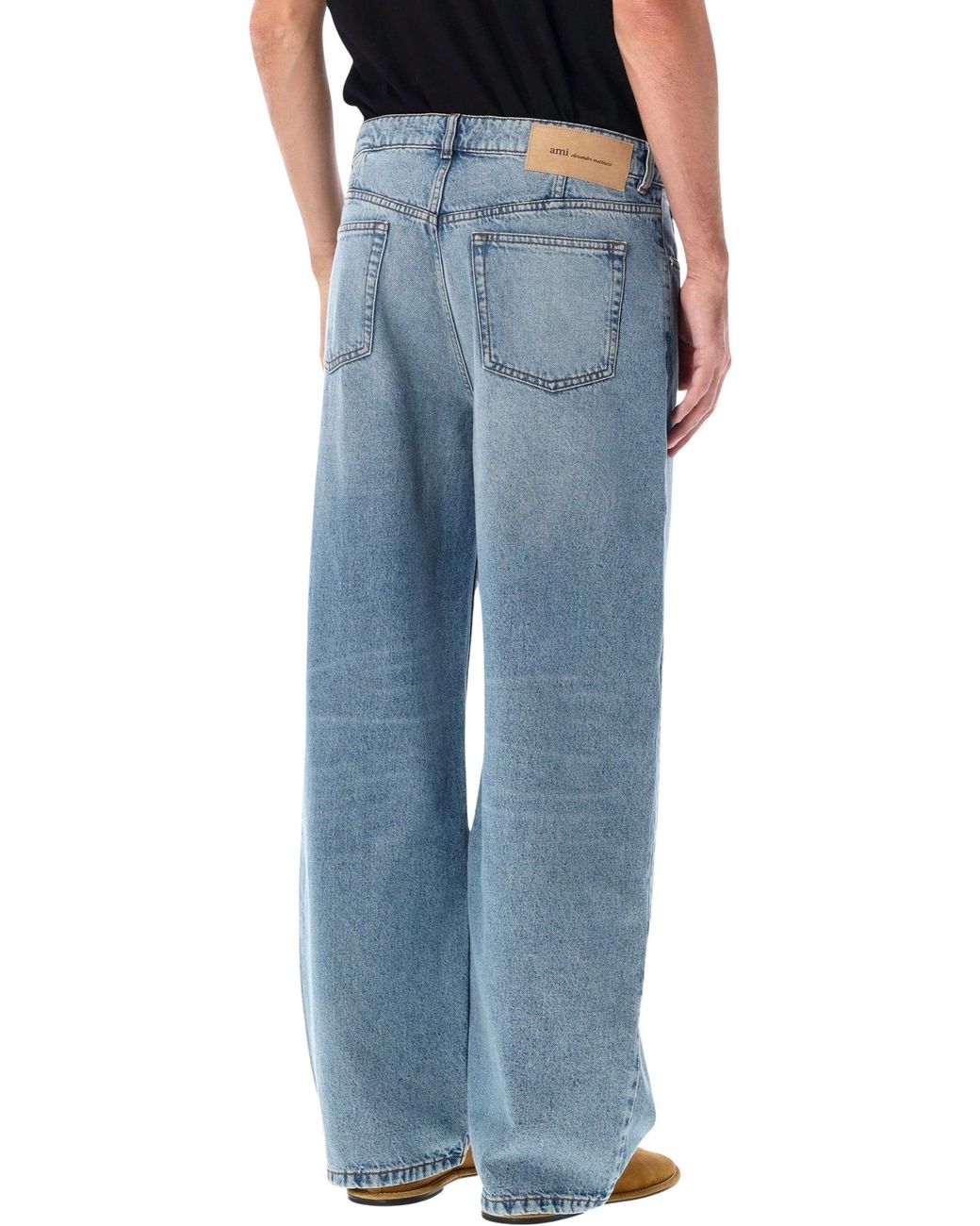 AMI Blue Baggy Fit Jeans