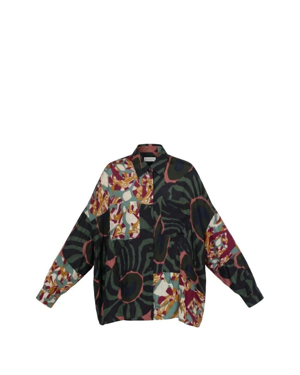 Dries Van Noten Black Casia Bis 4001 W.W.Shirt Khaki
