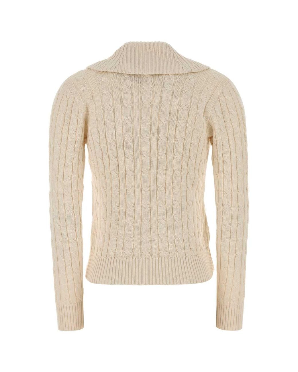 Ralph Lauren White Ivory Cotton Blend Sweater