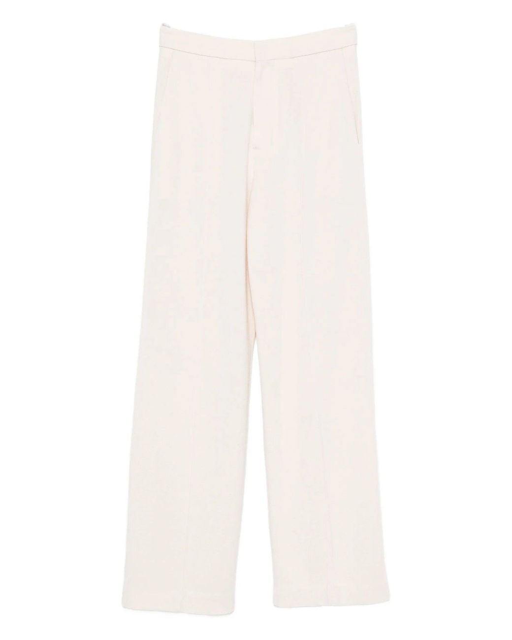 Forte_forte White Wool High Waist Pants