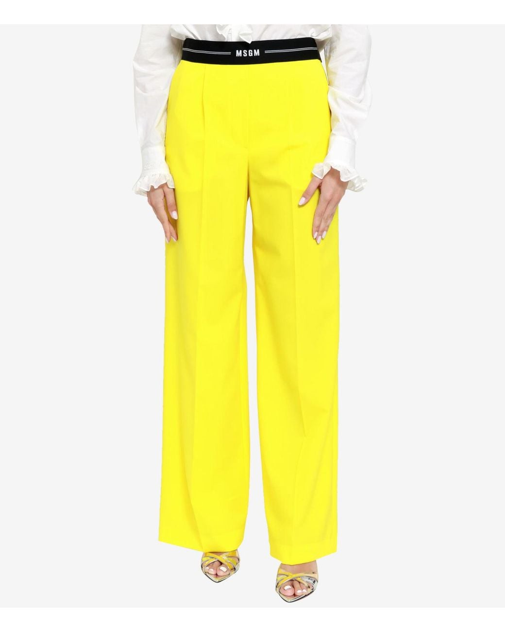 MSGM Yellow Trousers