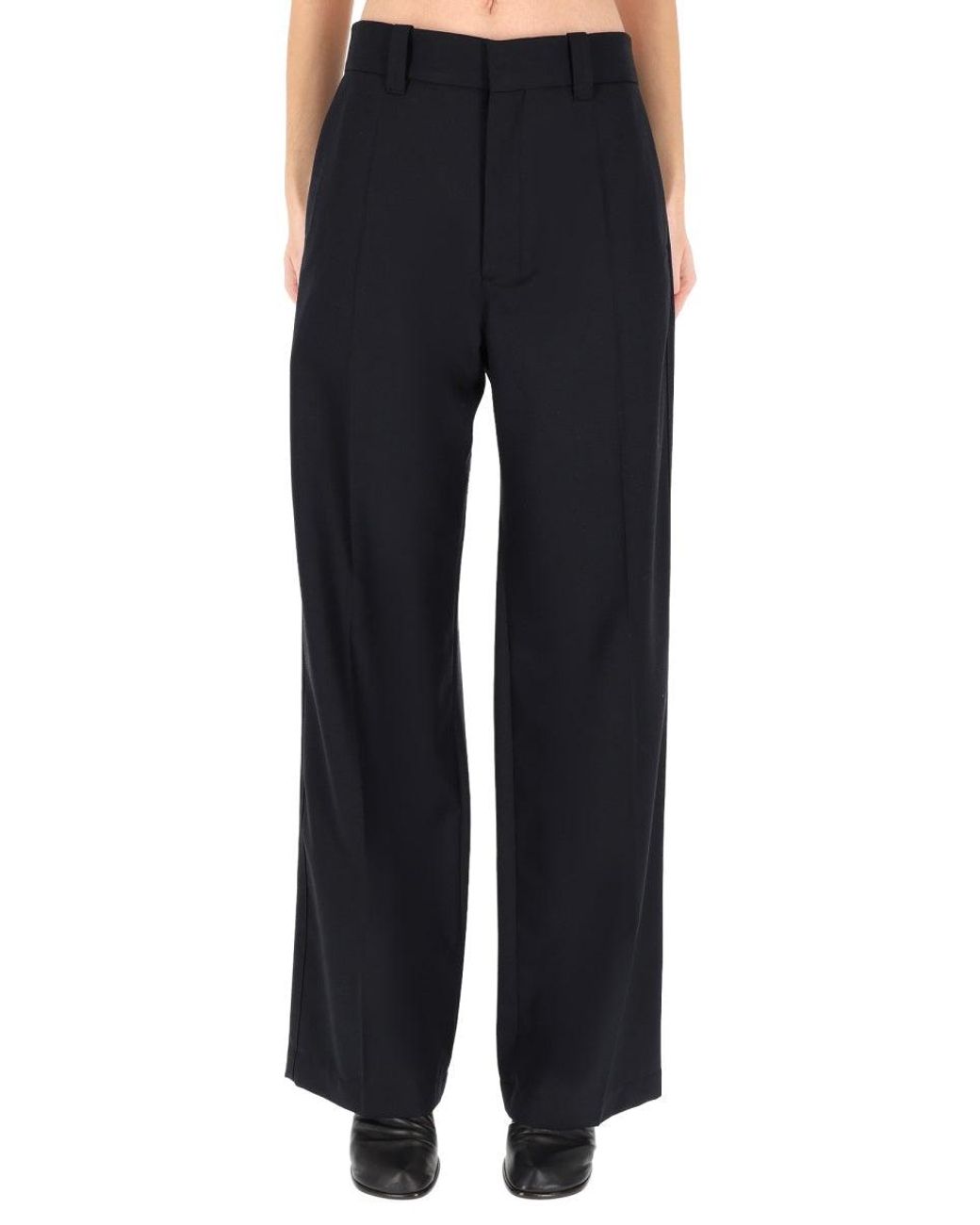 Lemaire Blue Wool-Blend Trousers