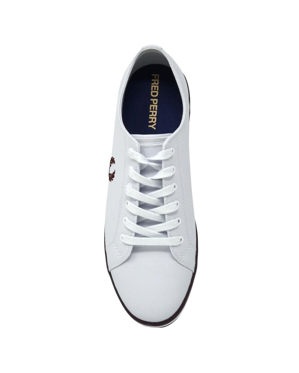 Fred Perry Kingston Leather White Trainers for Men | Lyst