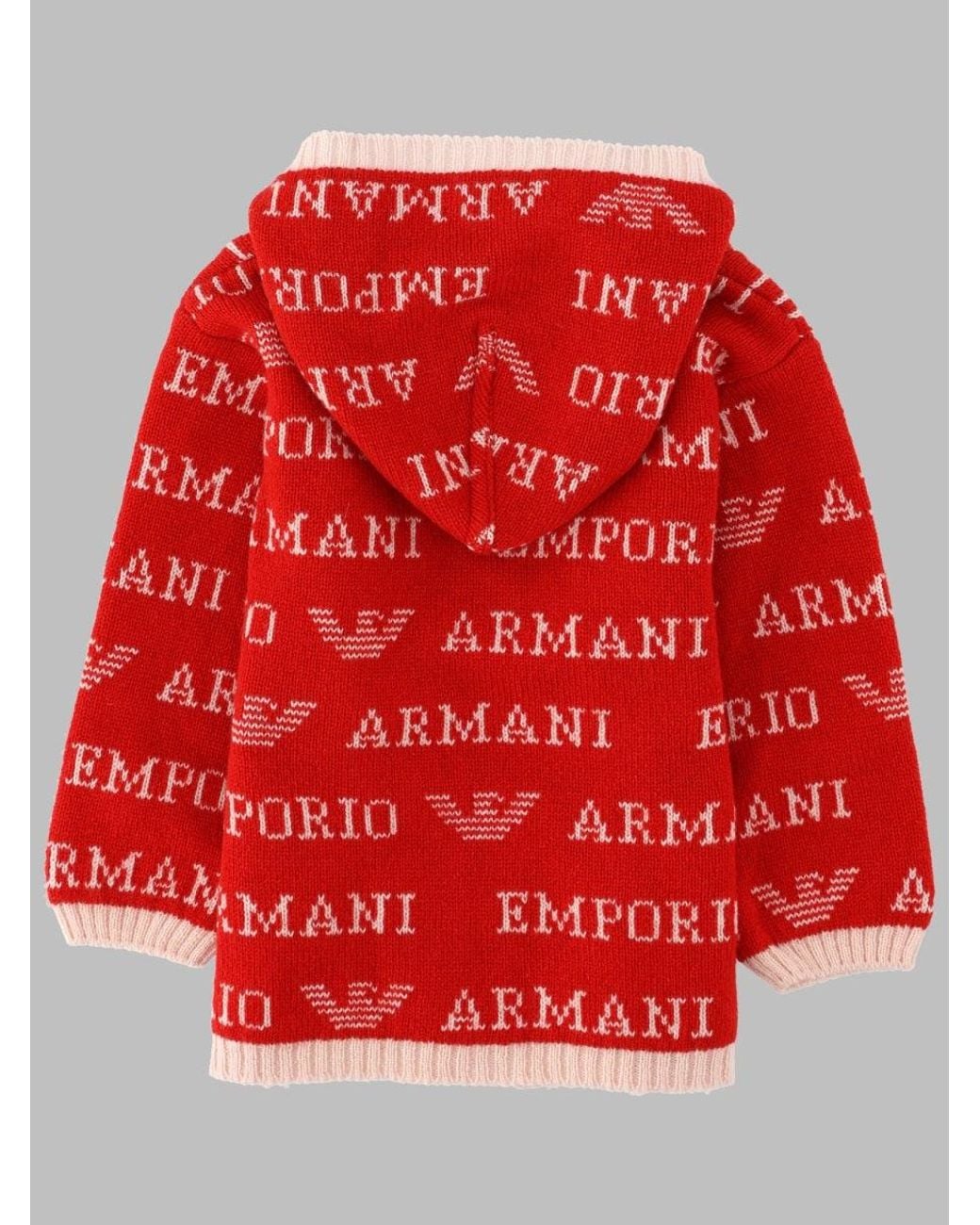 Emporio Armani Red Boys Baby Wool Silk Cashmere Jacket