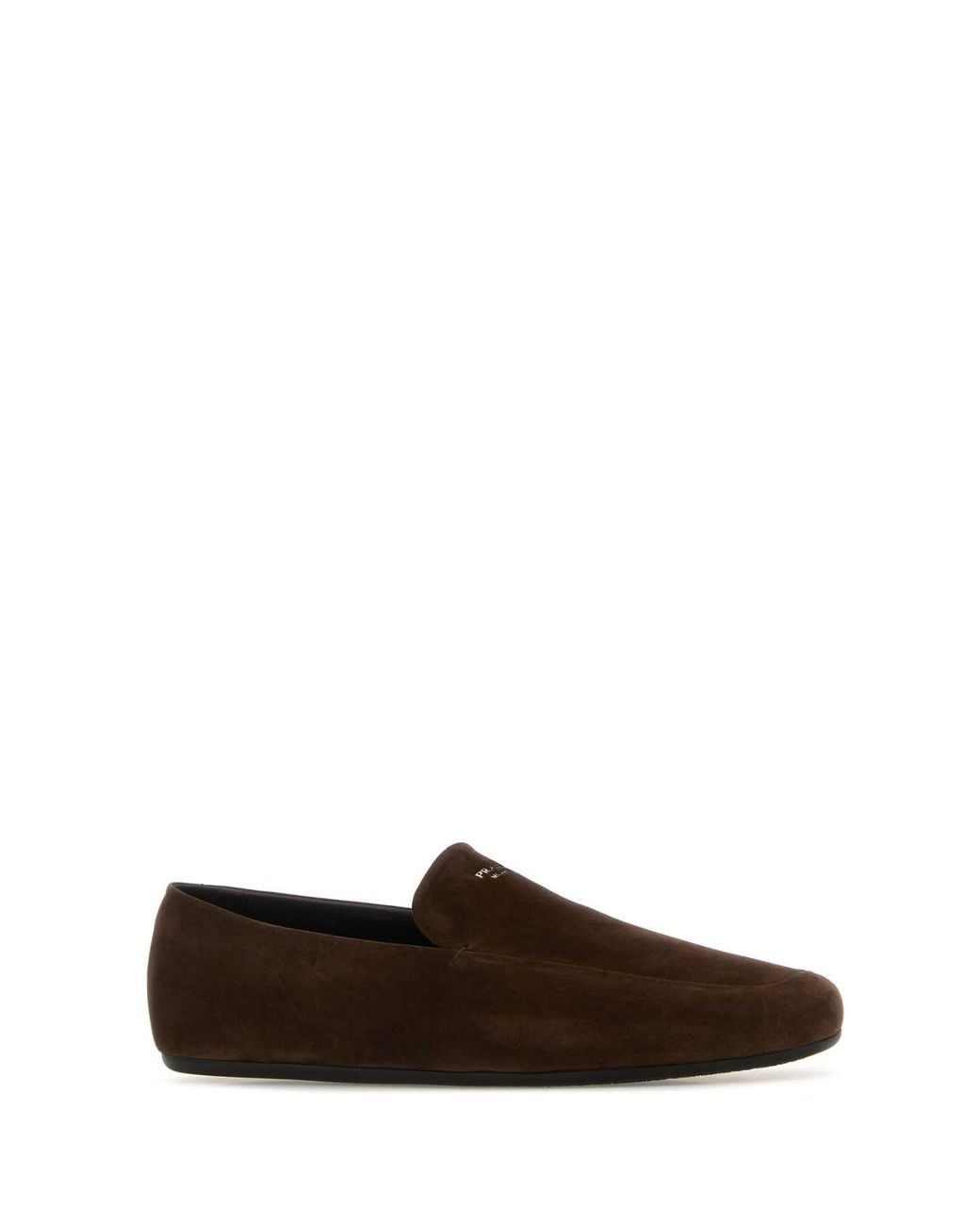 Prada Brown Suede Loafers for men