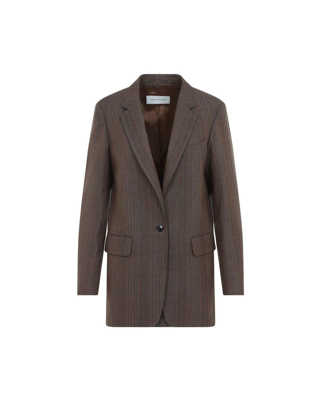 Dries Van Noten Brown Wool Blanchet Jacket