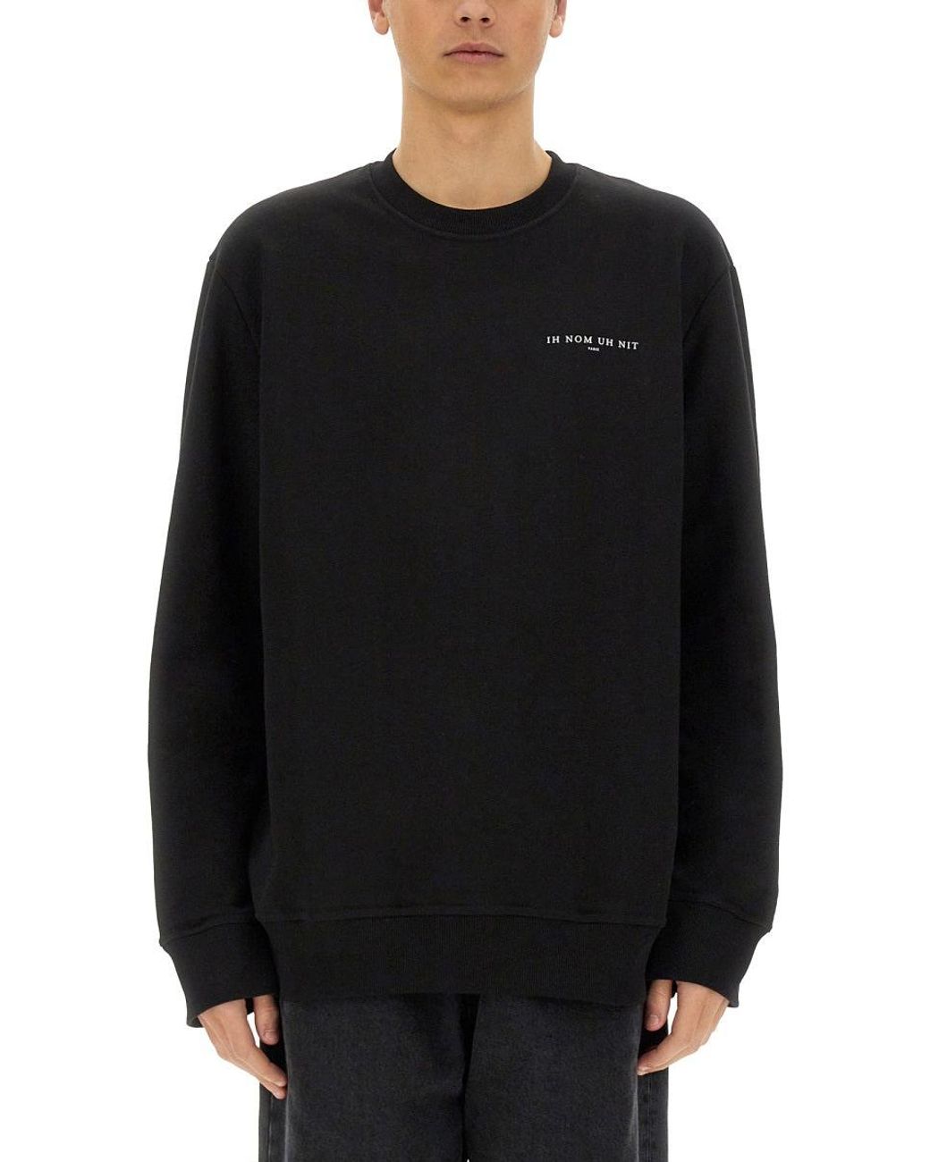 Ih Nom Uh Nit Black Crown Mask Print Sweatshirt for men
