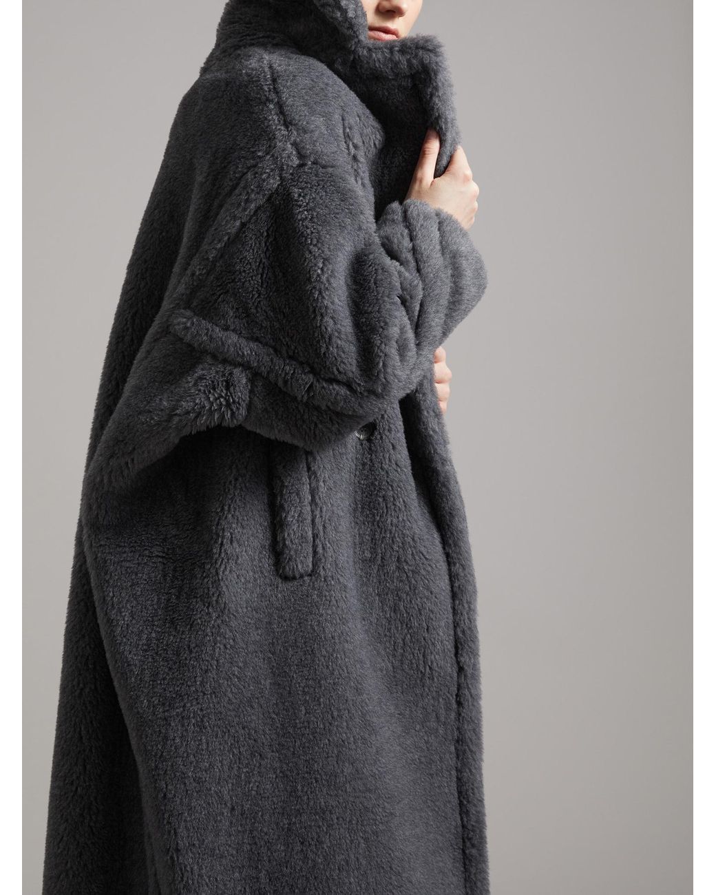 Max Mara Gray Ted Girl Teddy Bear Icon Coat