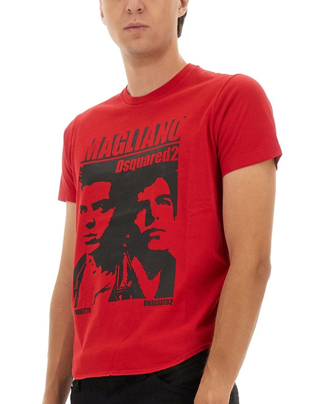 DSquared² Red T Shirt With Print