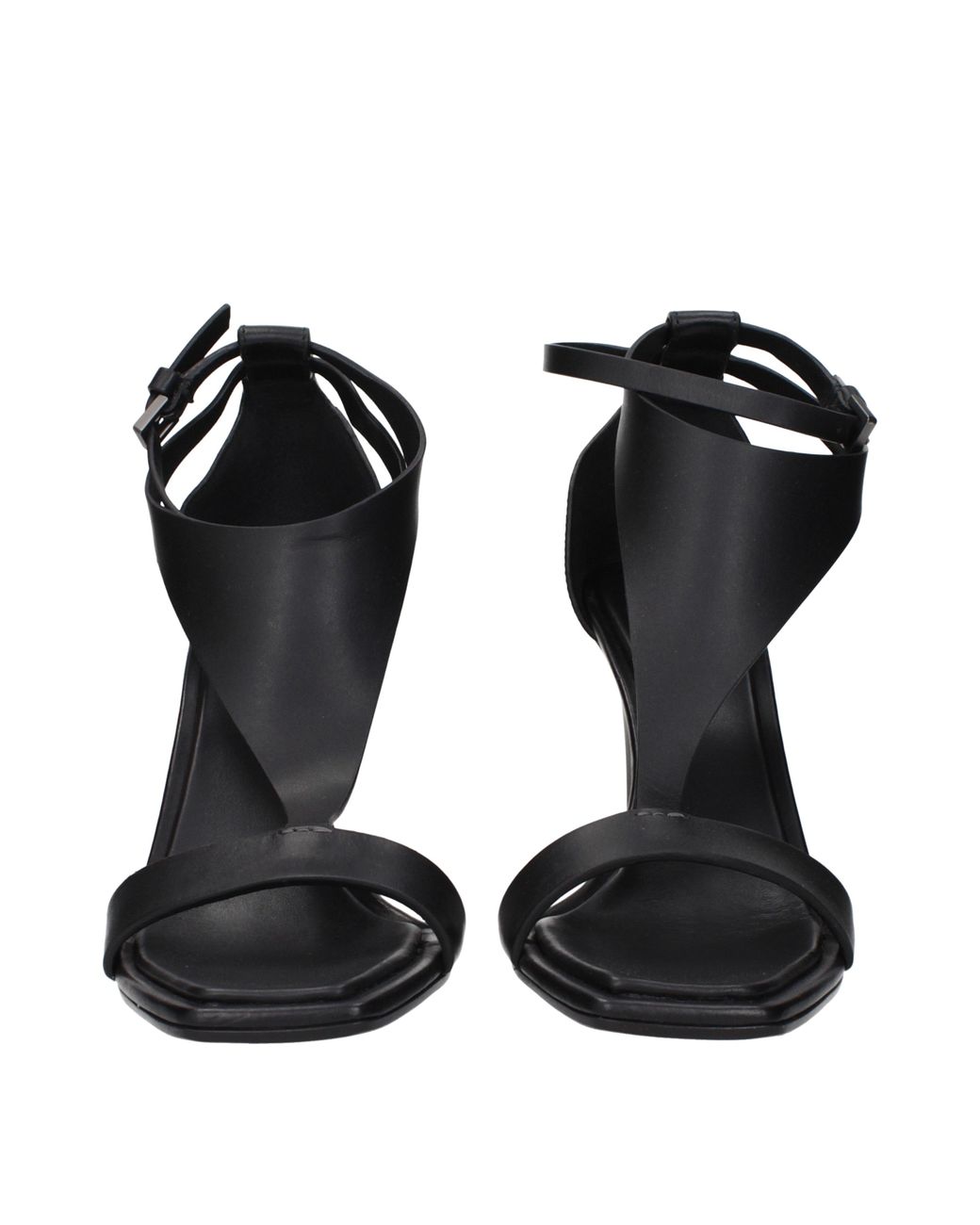 Max Mara Black Heeled Sandals Ankle Strap