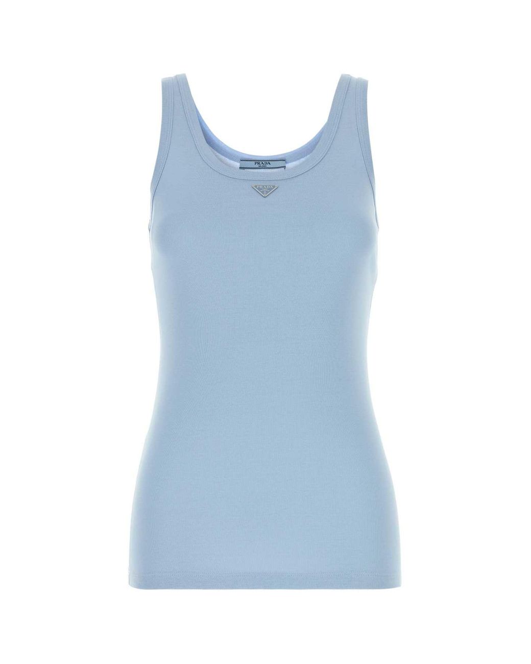 Prada Blue 100% Cotton Tank Top