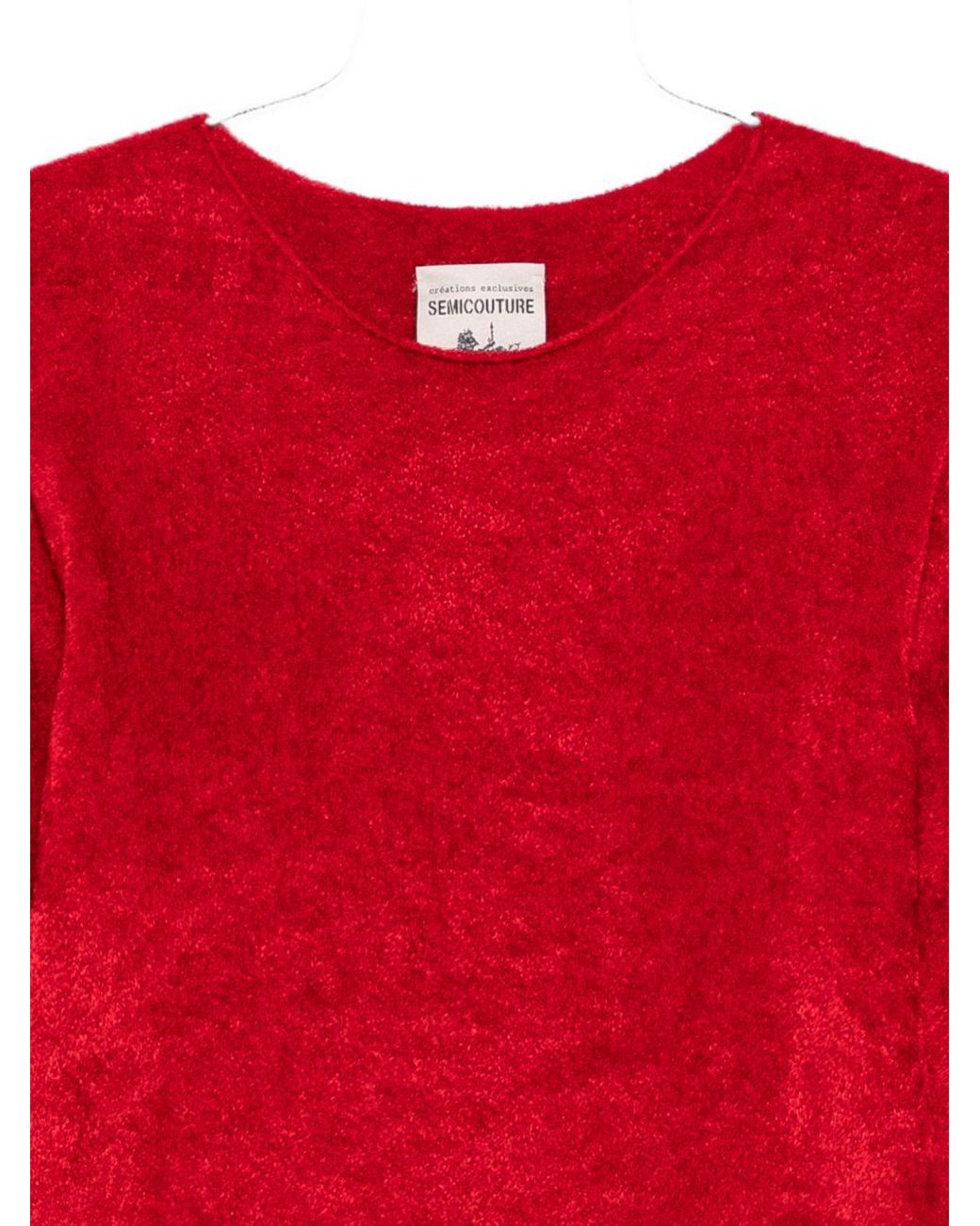 Semicouture Red Lettice Crewneck Sweater