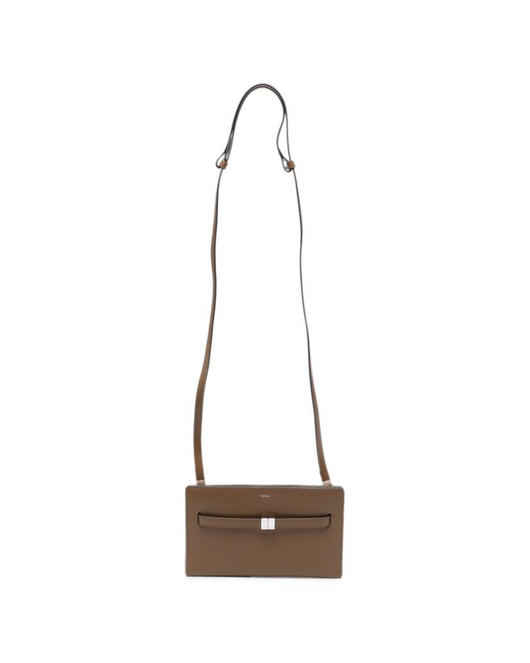 Totême White Belted Leather Crossbody Bag