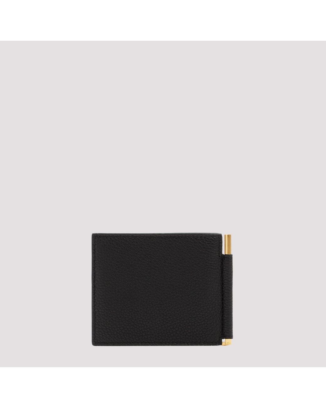 Tom Ford Black T Line Money Clip Wallet For