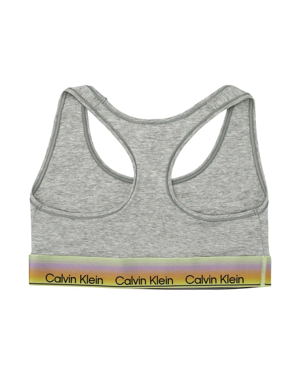 Calvin Klein Gray Logo Band Bralette