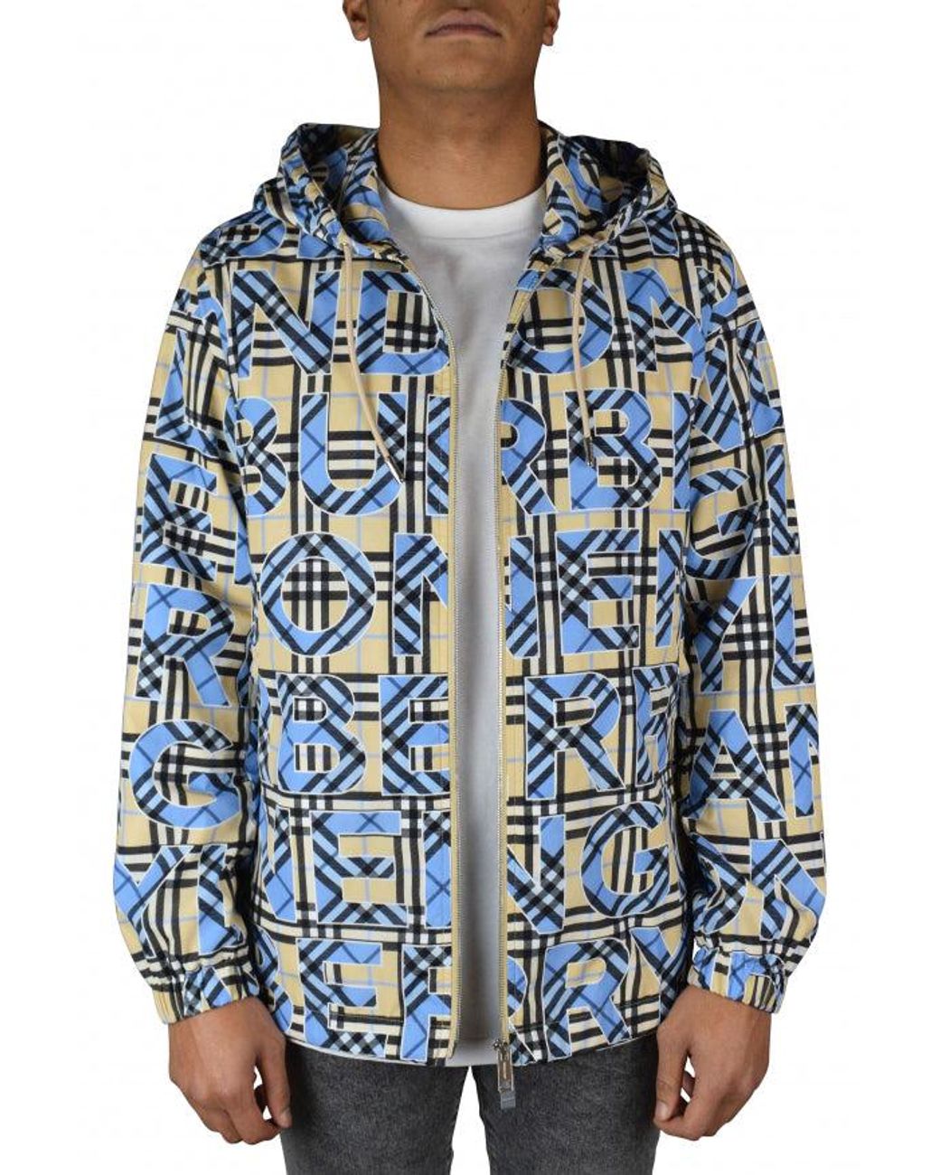 Veste à capuche Burberry en coloris Blue
