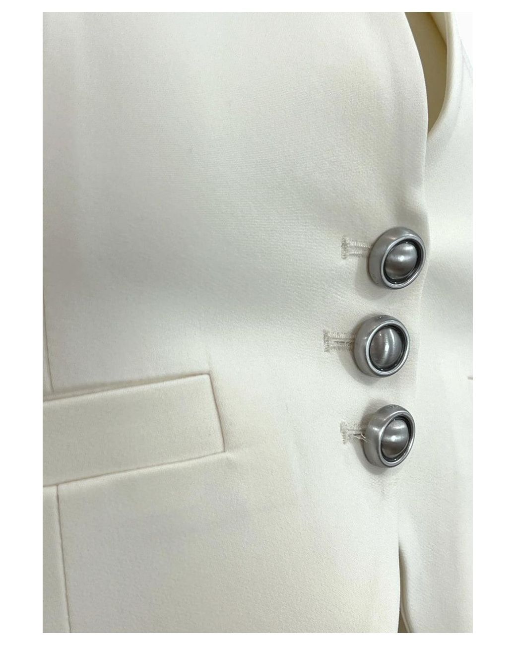 Pinko White Halterneck Waistcoat