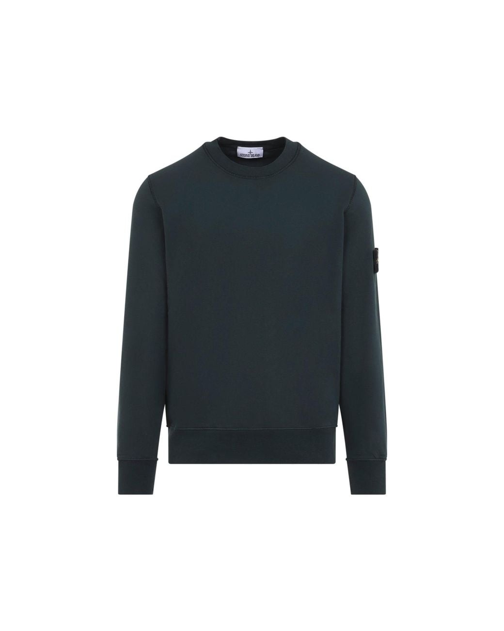Stone Island Blue Cotton Crewneck Sweater for men