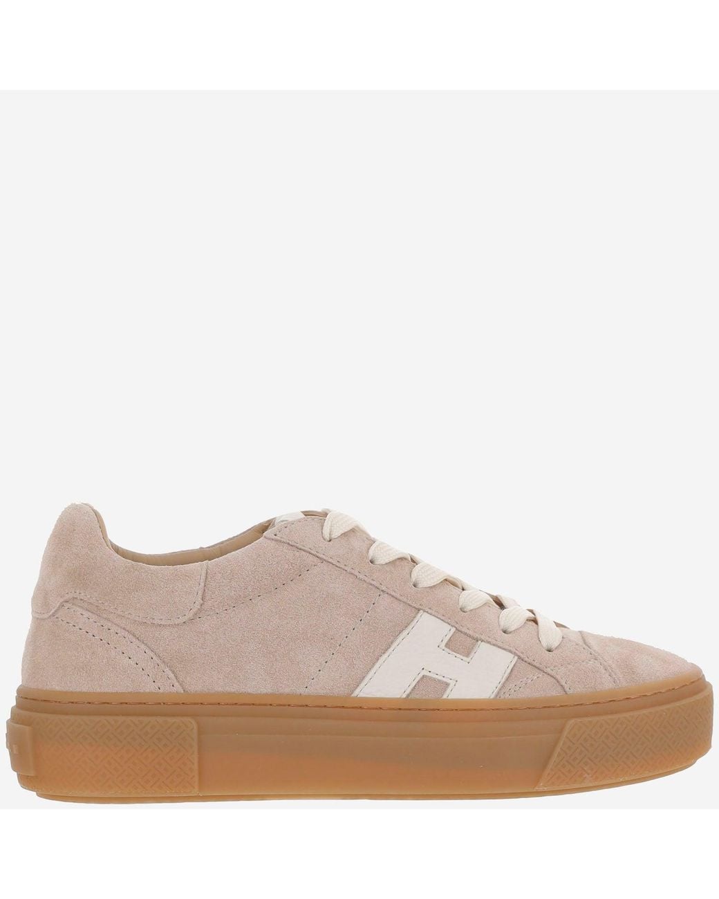 Hogan Brown Suede Sneakers With Logo