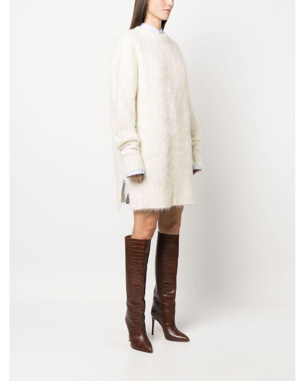 Rodebjer White Pullover Mit Rundem Ausschnitt