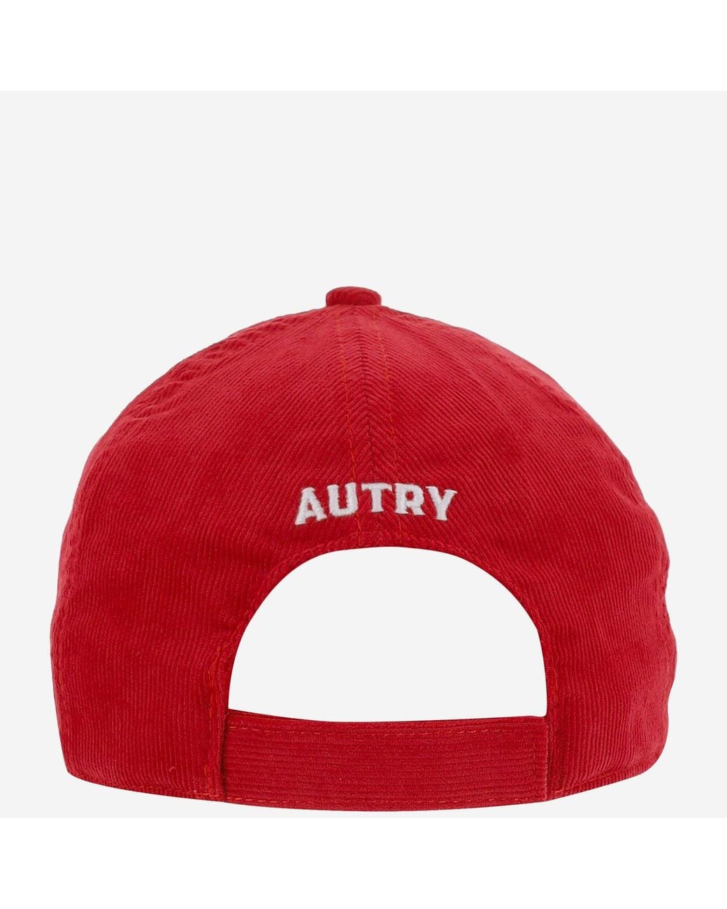 Autry Red Cotton Baseball Cap With Logo