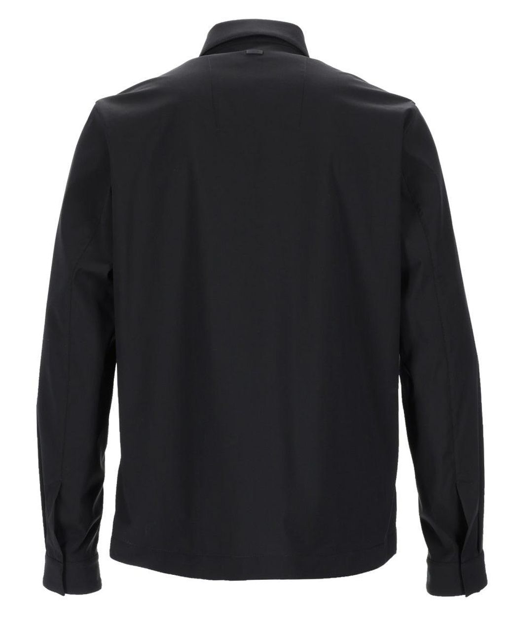 Herno Black Overshirt Wool-Blend Jacket for men
