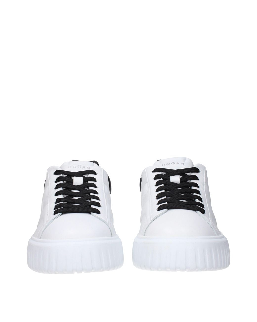 Hogan White Sneakers H Stripes Uomo Pelle Bianco/Nero for men