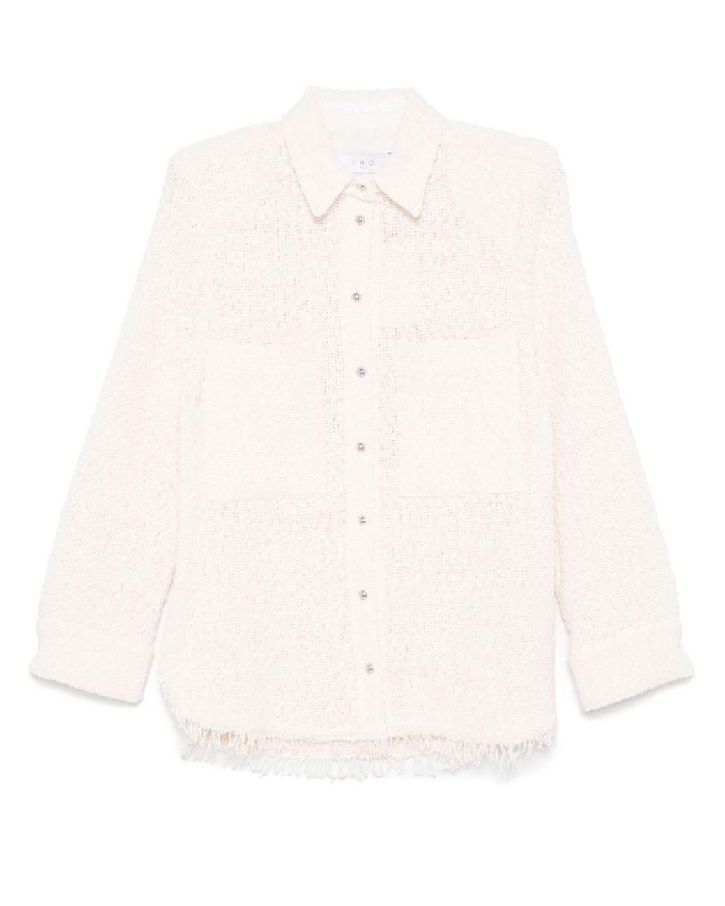 IRO White Solaria Tweed Shirt