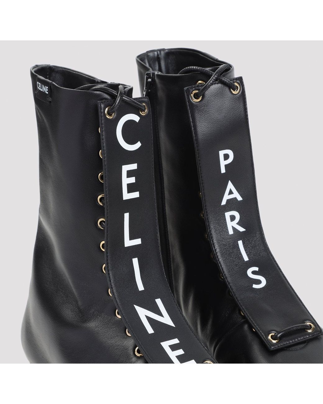 Céline Black Schnürstiefel