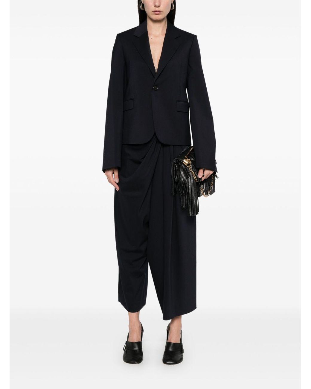Loewe Black Wool Single-Breasted Jacket