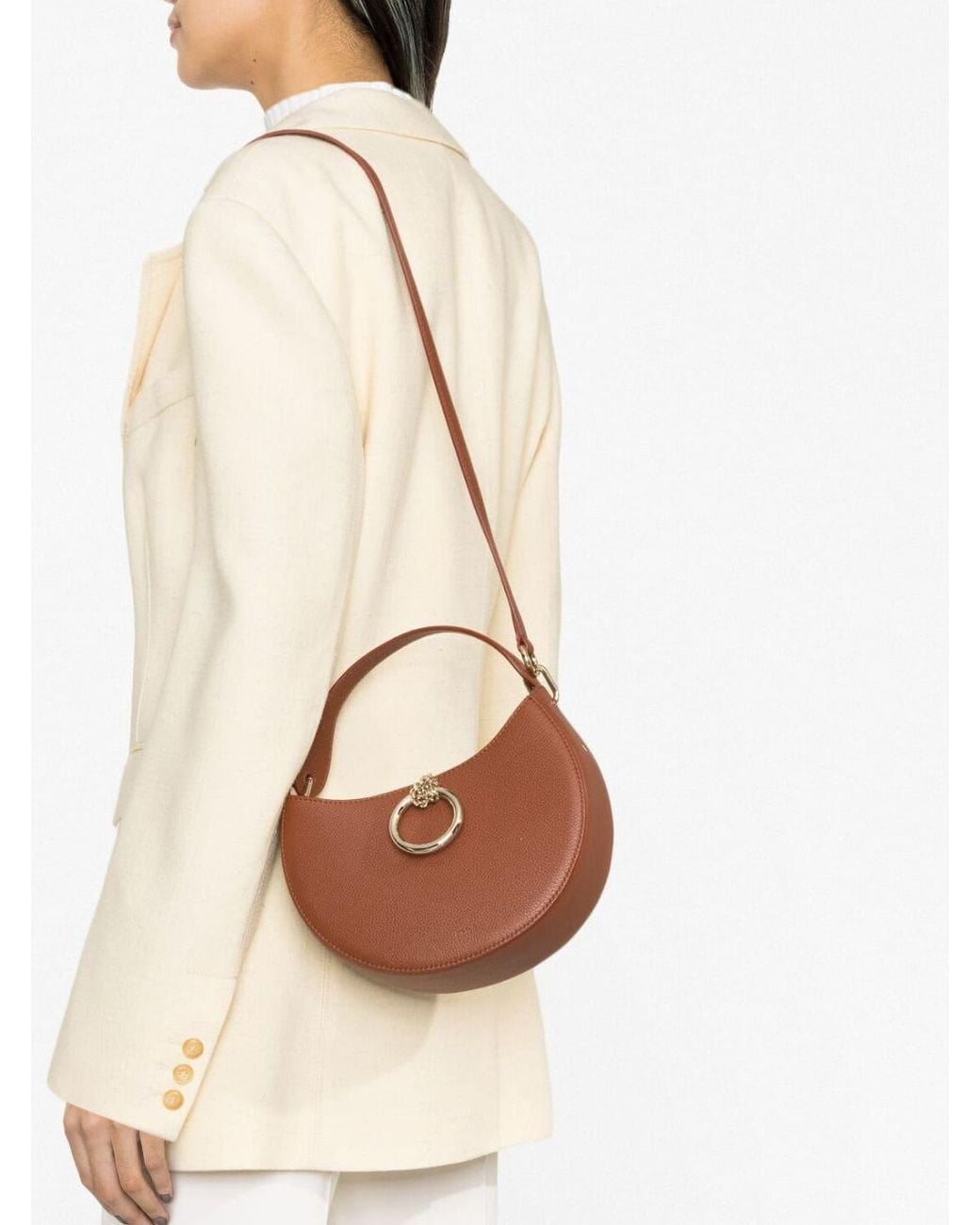 Chloé Brown Arlène Leather Crossbody Bag