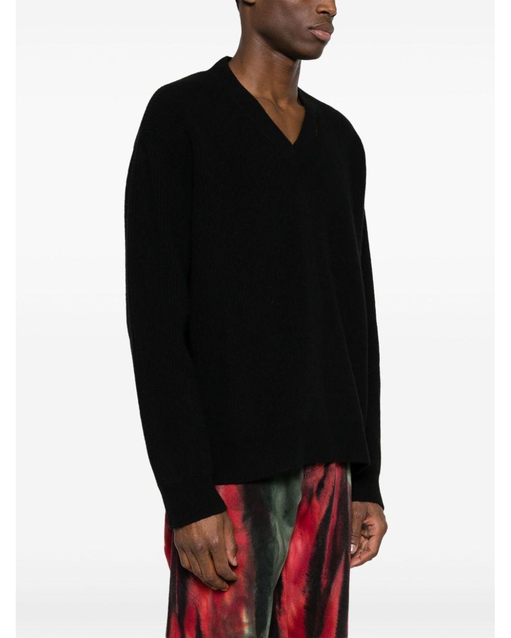 Paura Black Venezia V Neck Sweater