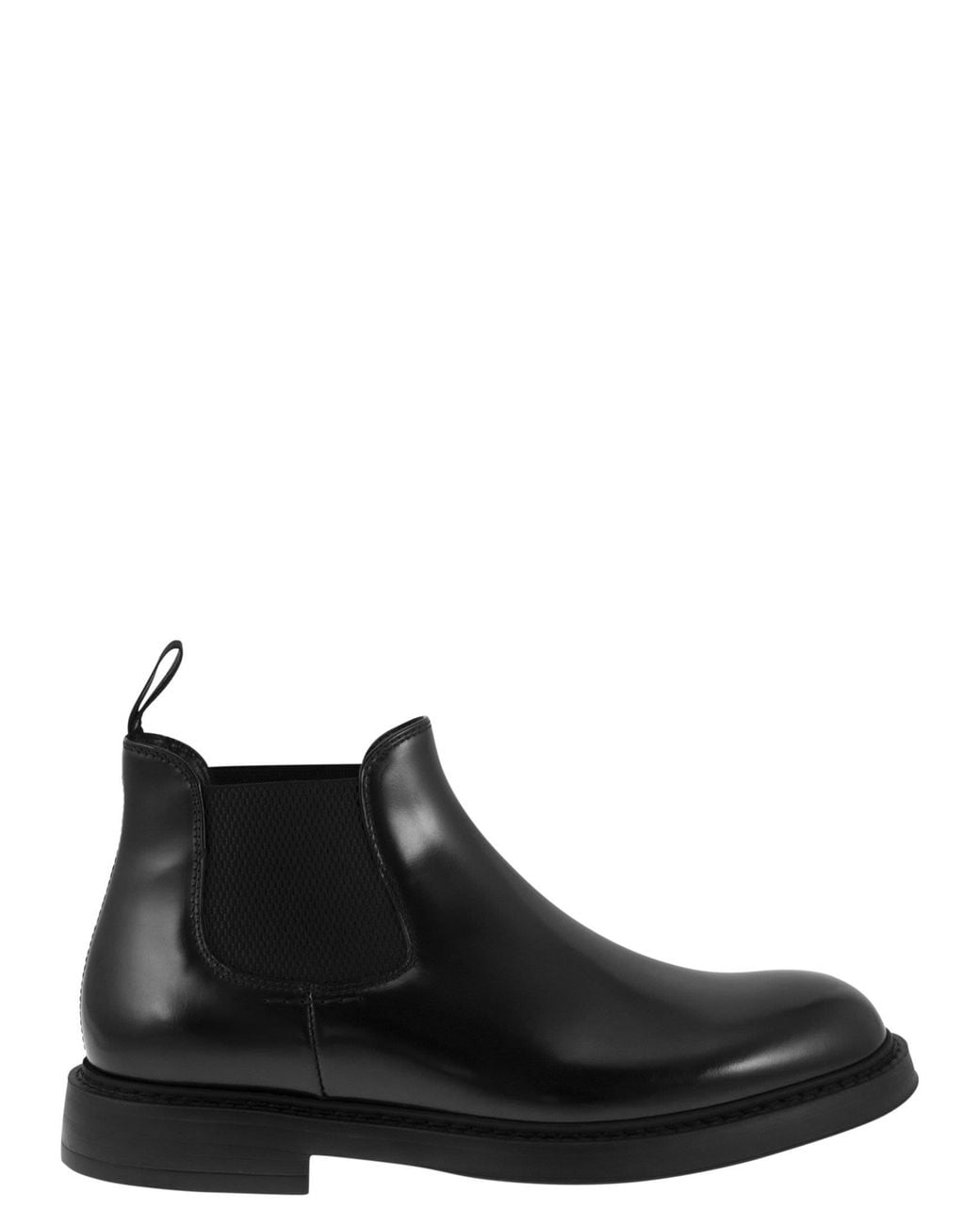 Doucal's Black Chelsea Leather Ankle Boot