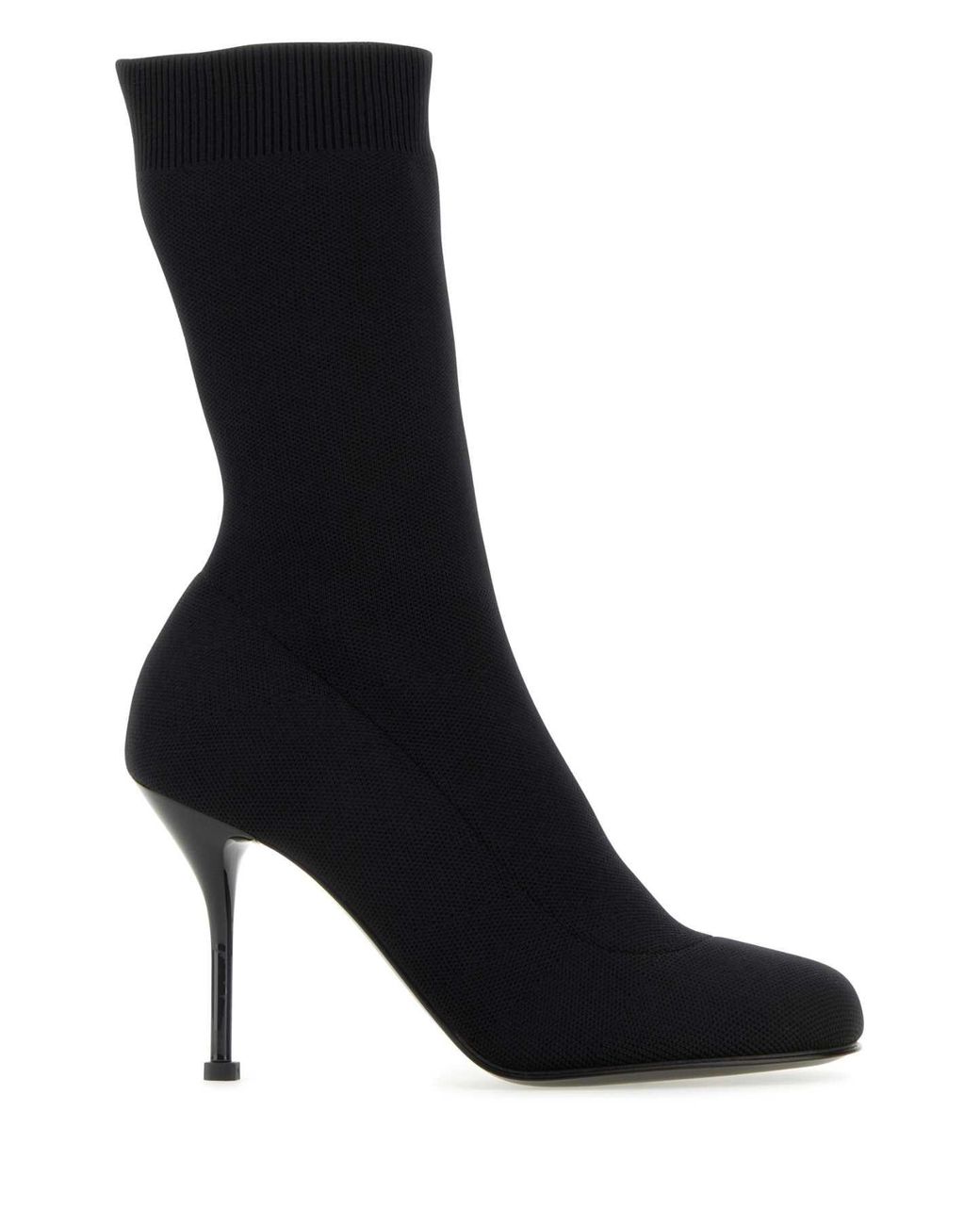 McQueen Black Sock Stiletto Boots