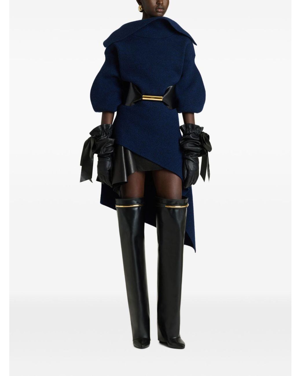 Givenchy Blue Wool And Cashmere Mini Dress