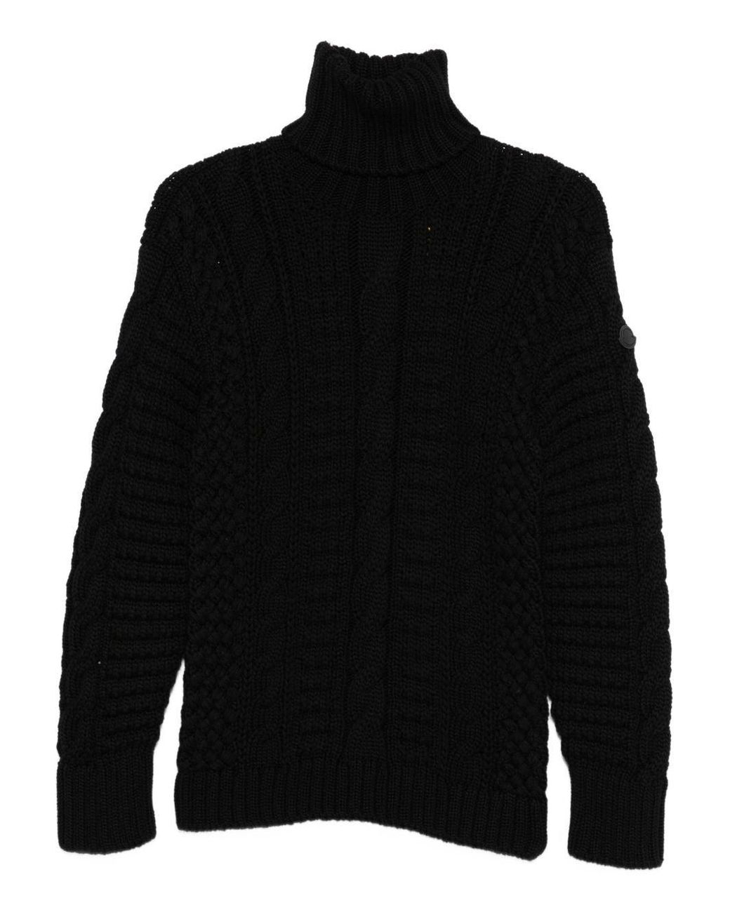Moncler Genius Black Wool Turtle-Neck Sweater