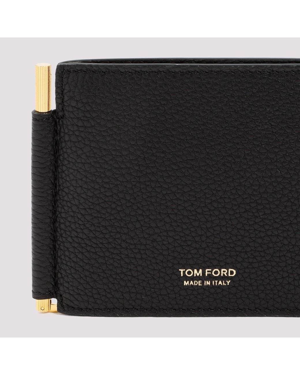 Tom Ford Black T Line Money Clip Wallet For