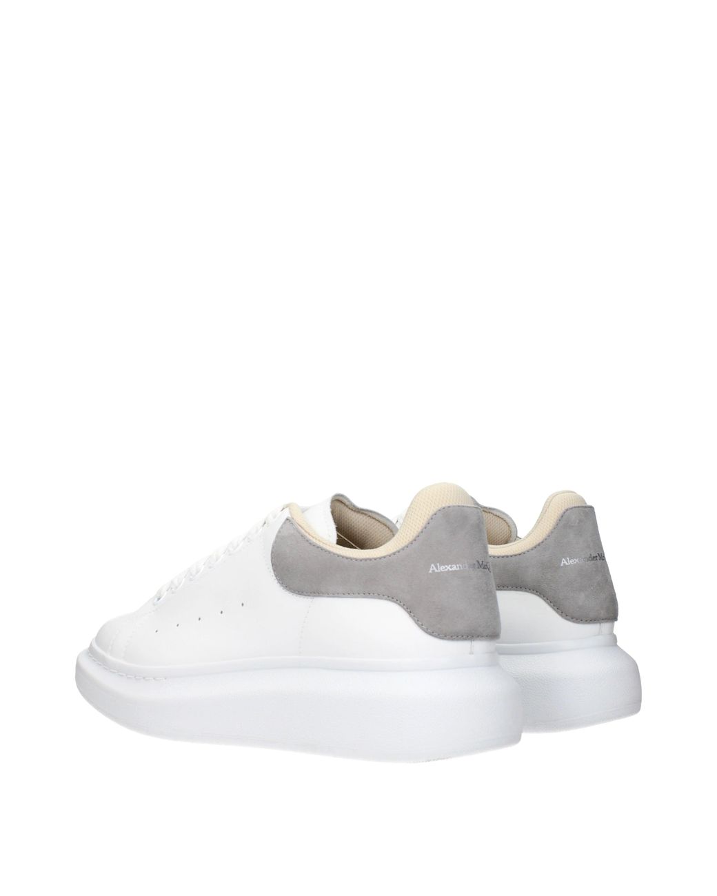 McQueen White Alexander Mc Queen Sneakers Oversized Leather And